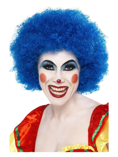 Crazy Clown Wig, Blue