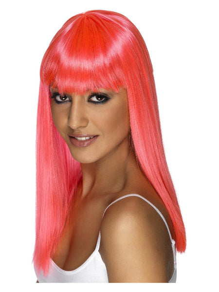 Glamourama Wig, Neon Pink