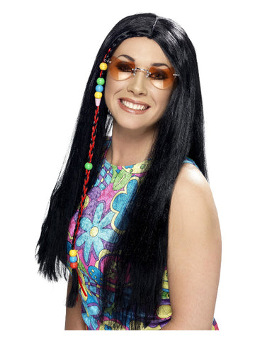 Hippy Party Wig, Black