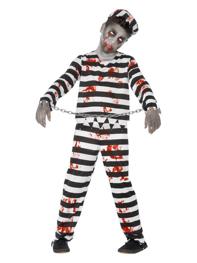 Zombie Convict Costume, Black & White