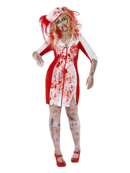 Curves Zombie Nurse Costume, White