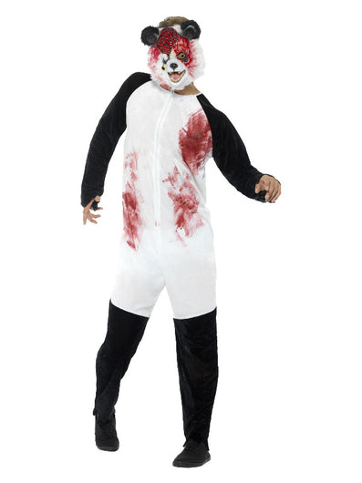 Deluxe Zombie Panda Costume, Black & White
