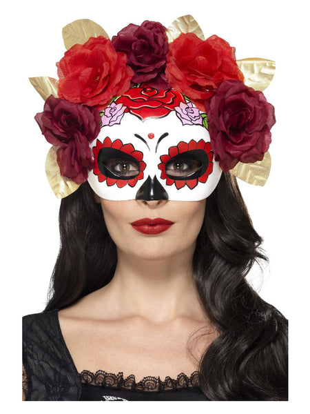 Day of the Dead Rose Eyemask, Red