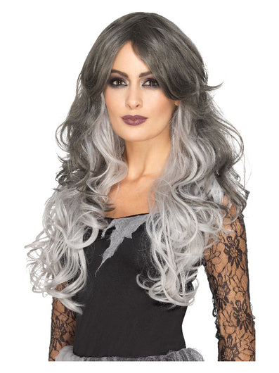 Deluxe Gothic Bride Wig, Grey