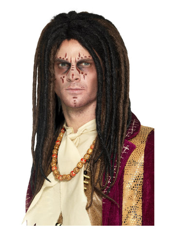 Deluxe Voodoo Dreadlock Wig, Brown & Black