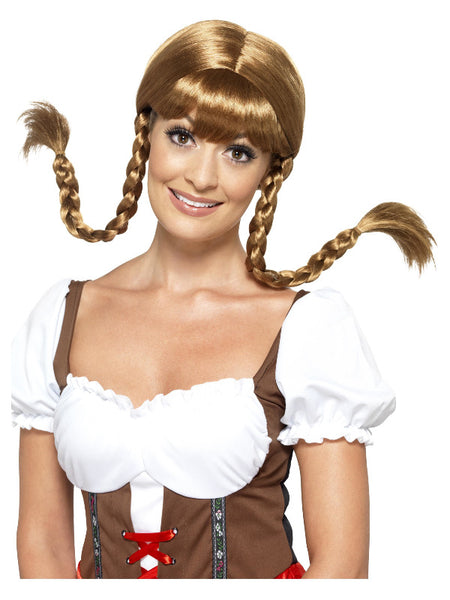 Bavarian Babe Wig, Plaited, Brown