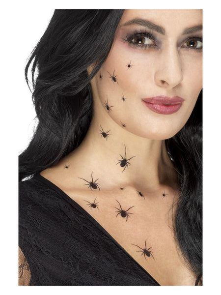 Smiffys Make-Up FX, Crawling Spider Transfers, Bla