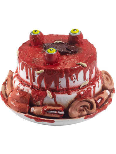 Latex Gory Gourmet Zombie Cake Prop, Red