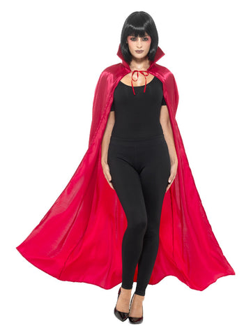 Satin Devil Cape, Red