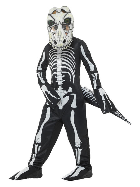 Deluxe T-Rex Skeleton Costume, with Bodysuit, Blac