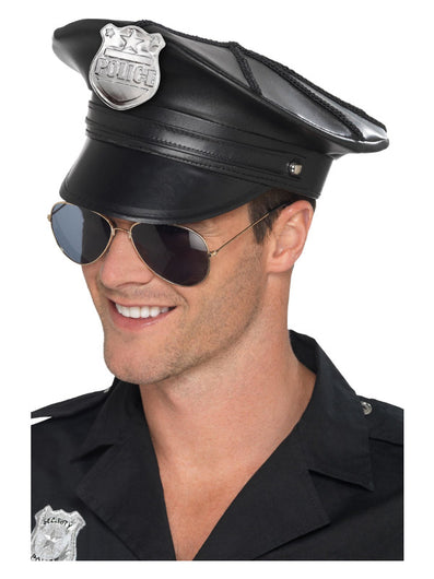 Deluxe Police Hat, Black