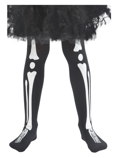 Skeleton Tights, Child, Black