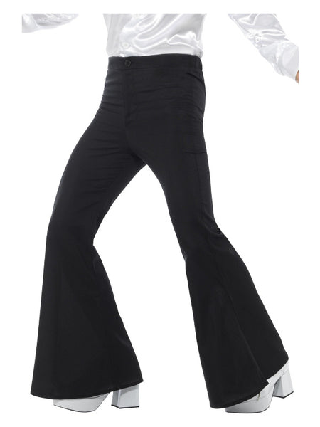 Flared Trousers, Mens, Black