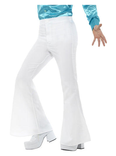 Flared Trousers, Mens, White
