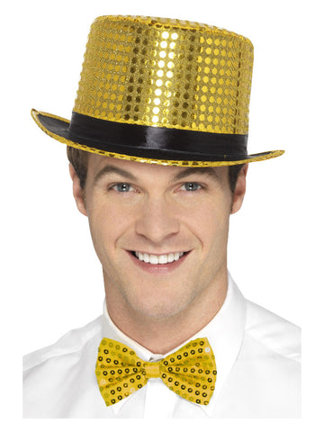 Sequin Top Hat, Gold