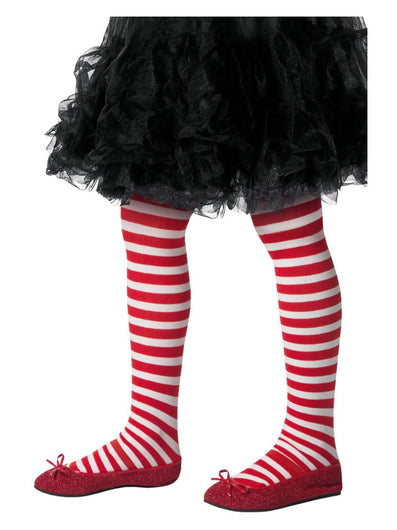 Striped Tights, Childs, Red & White