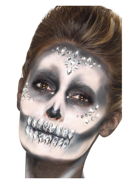 Smiffys Make-Up FX, Jewel Face Gems, Silver