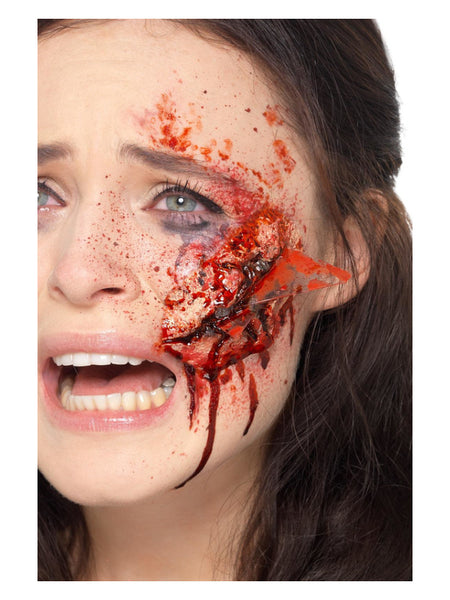 Smiffys Make-Up FX, Latex Broken Glass Wound, Red