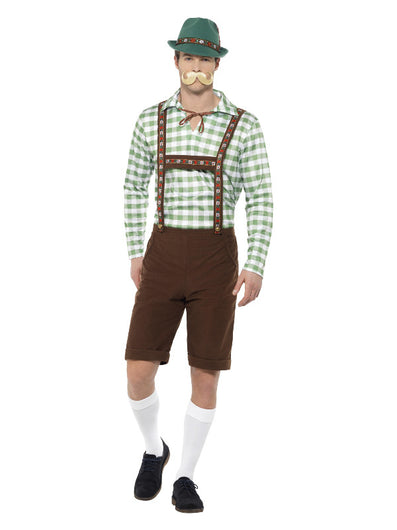 Alpine Bavarian Costume, Green & Brown