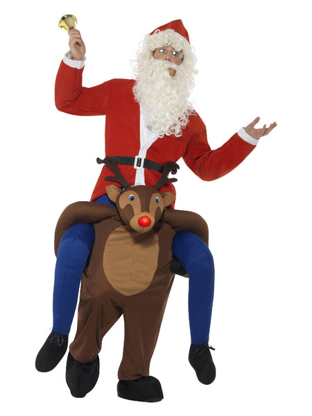 Piggyback Reindeer Rudolf Costume, Brown
