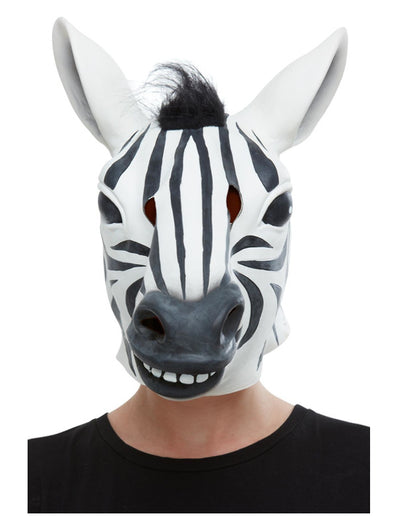 Zebra Latex Mask, Black & White
