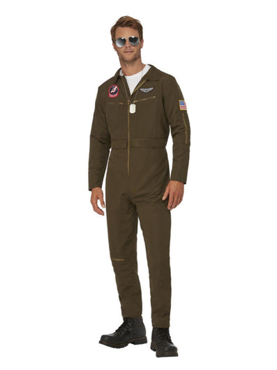 Top Gun Maverick Men's Aviator Costume, Green