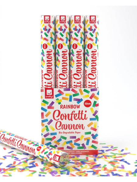 50cm Party Time Confetti Cannon, Rainbow Multi