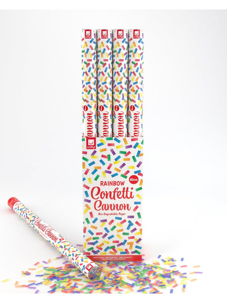 80cm Party Time Confetti Cannon, Rainbow Multi