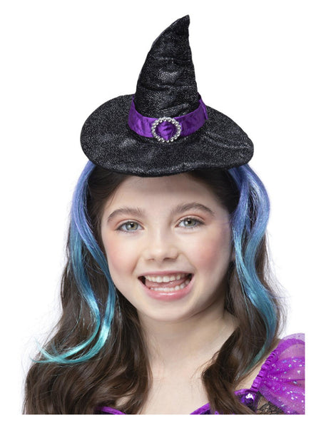 Glitter Witch Headband With Hair