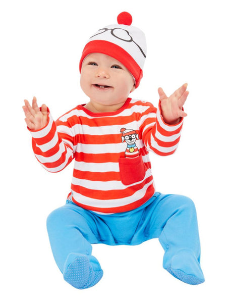 Where's Wally? Baby Costume, Red & White