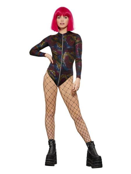 Fever Miss Whiplash Rainbow Print Bodysuit