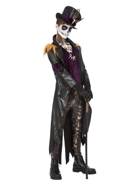 Deluxe Voodoo Witch Doctor Costume, Black & Purple