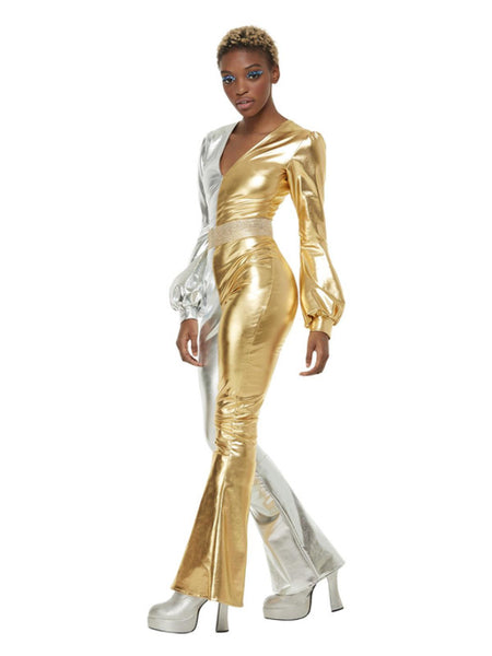 70s Super Chic Costume, Gold & Silver