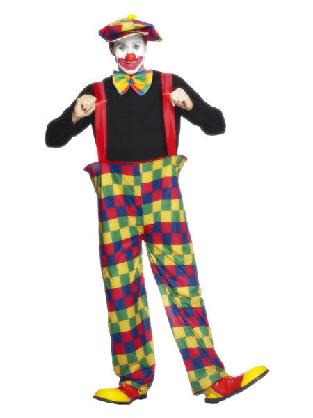 Hooped Clown Costume, Multi-Coloured