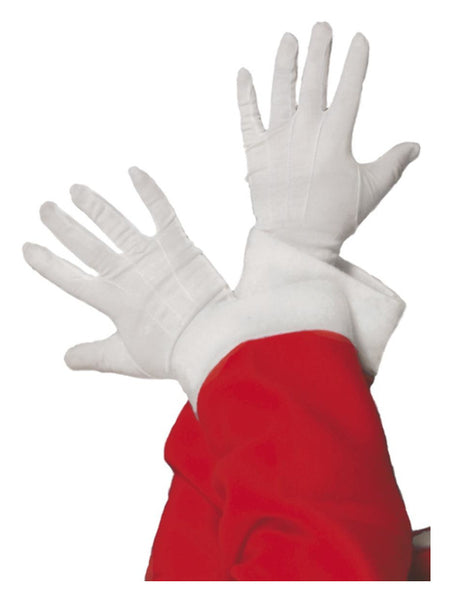 Santa Gloves, White