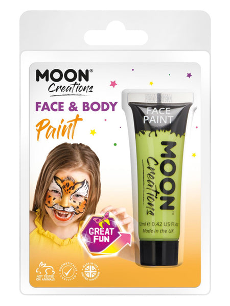 Moon Creations Face & Body Paint, Lime Green