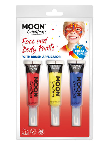 Moon Creations Face & Body Paints and Brush,