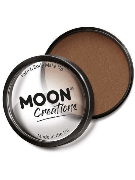 Moon Creations Pro Face Paint Cake Pot, Mid Brown