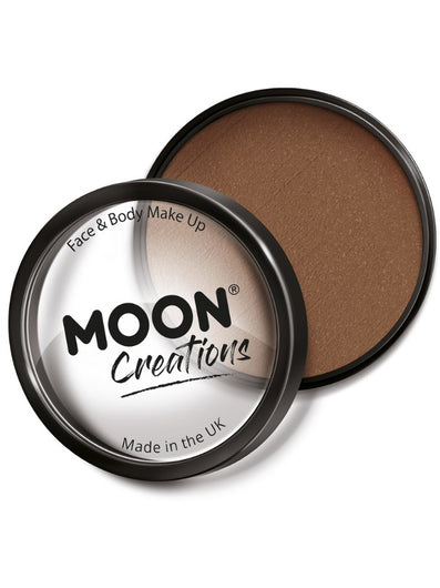 Moon Creations Pro Face Paint Cake Pot, Mid Brown