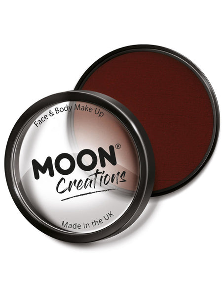 Moon Creations Pro Face Paint Cake Pot, Dark Red