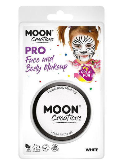 Moon Creations Pro Face Paint Cake Pot, White