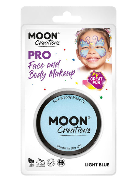 Moon Creations Pro Face Paint Cake Pot, Light Blue