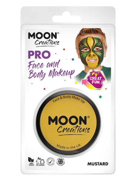 Moon Creations Pro Face Paint Cake Pot, Mustard