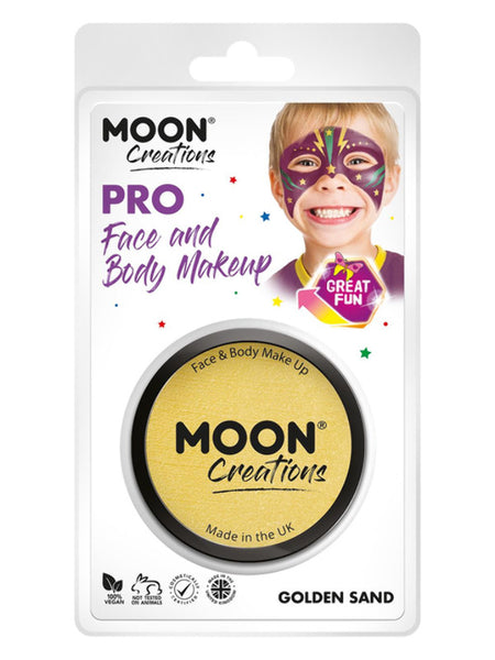 Moon Creations Pro Face Paint Cake Pot,Golden Sand