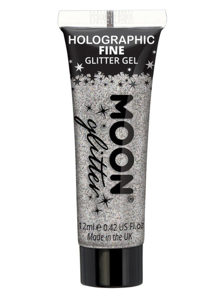 Moon Glitter Holographic Fine Glitter Gel, Silver