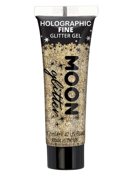 Moon Glitter Holographic Fine Glitter Gel, Gold