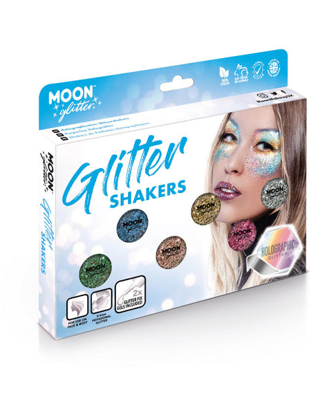 Moon Glitter Holographic Glitter Shakers, Assorted