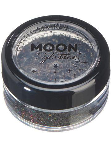 Moon Glitter Holographic Glitter Shakers, Black