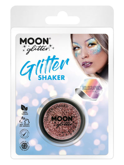 Moon Glitter Holographic Glitter Shakers,Rose Gold