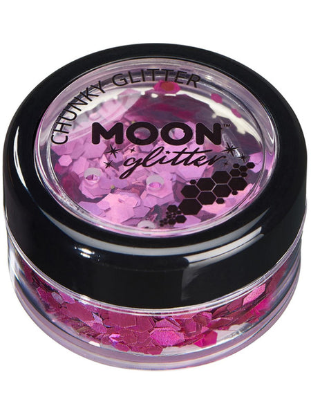 Moon Glitter Holographic Chunky Glitter, Pink